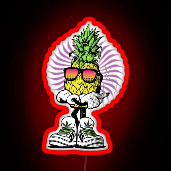 High Rolling Pineapple RGB Neon Sign