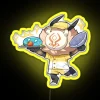Customizable Genshin Impact themed Hilichurl waitress neon light display decoration.