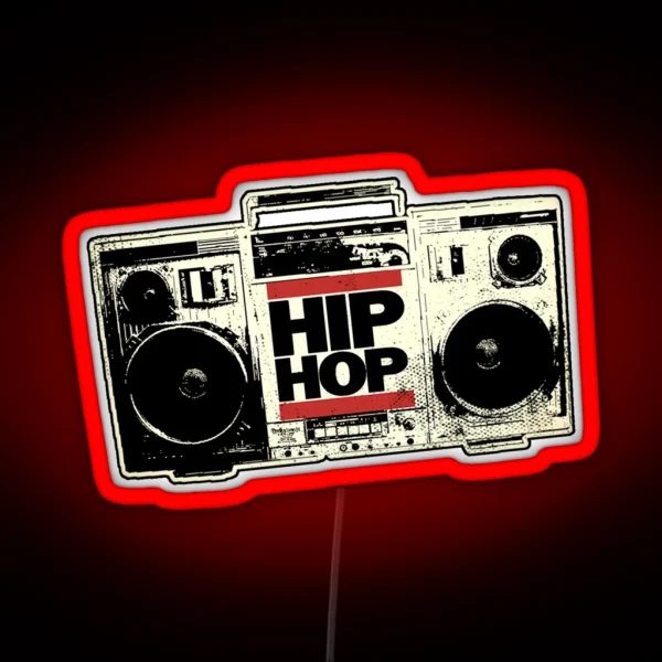 HIP HOP BOOMBOX RGB Neon Sign