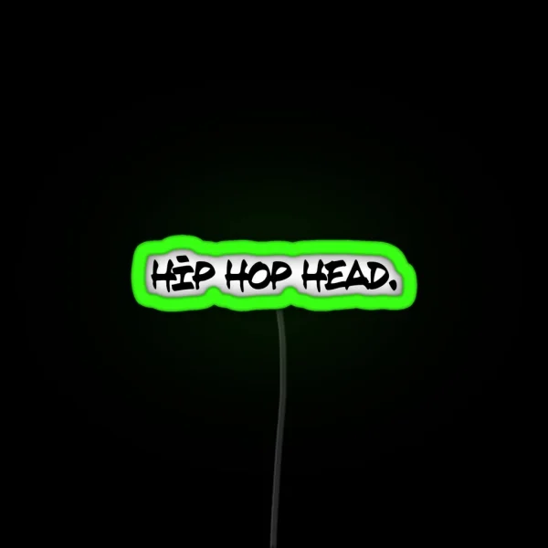 Hip Hop Head Paris RGB Neon Sign