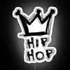 Neon hip hop music culture art decor statement light installation