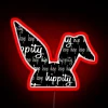 Bright neon Easter bunny sign lights up your holiday space.