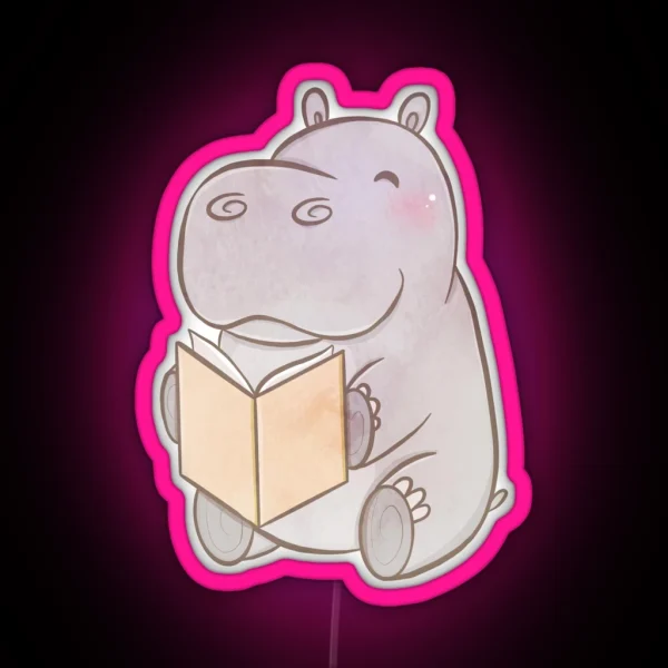 HIPPO READS RGB Neon Sign