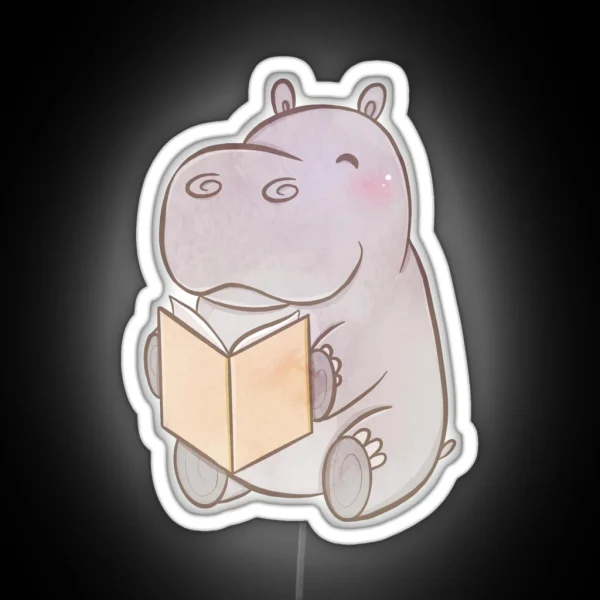 HIPPO READS RGB Neon Sign