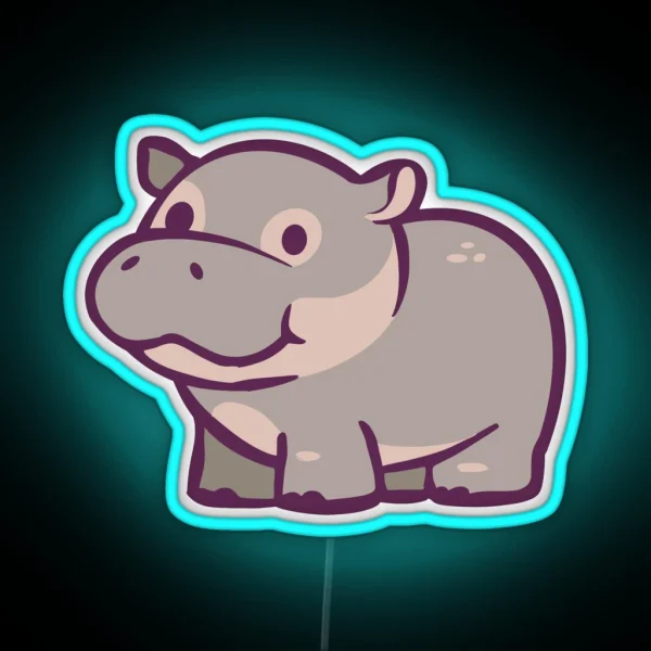 Hippo RGB Neon Sign