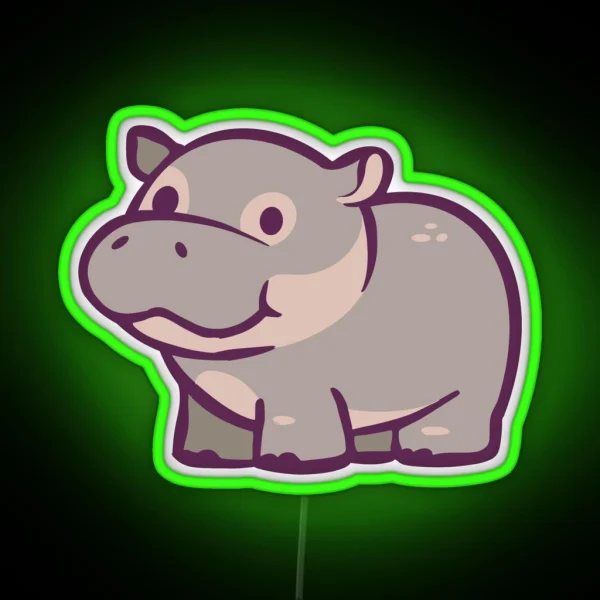 Hippo RGB Neon Sign