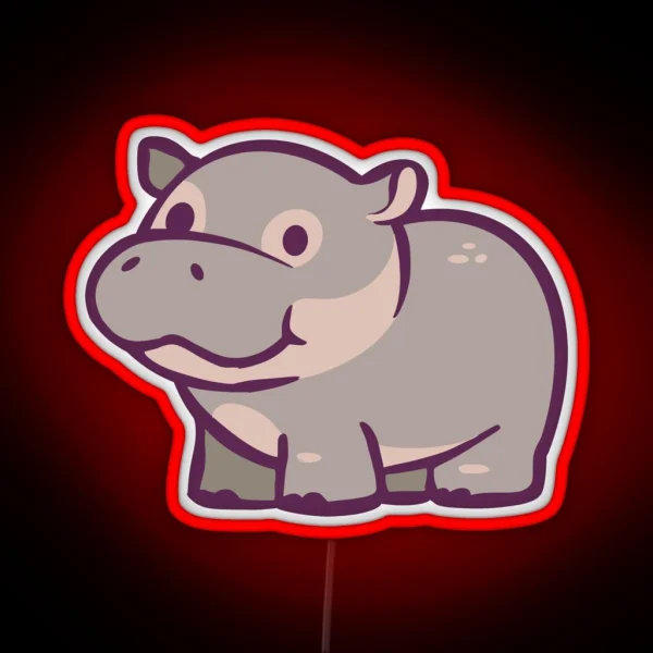 Hippo RGB Neon Sign