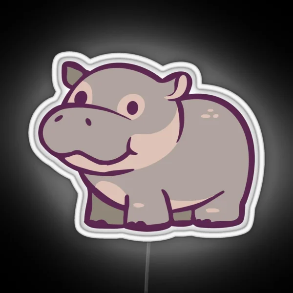 Hippo RGB Neon Sign