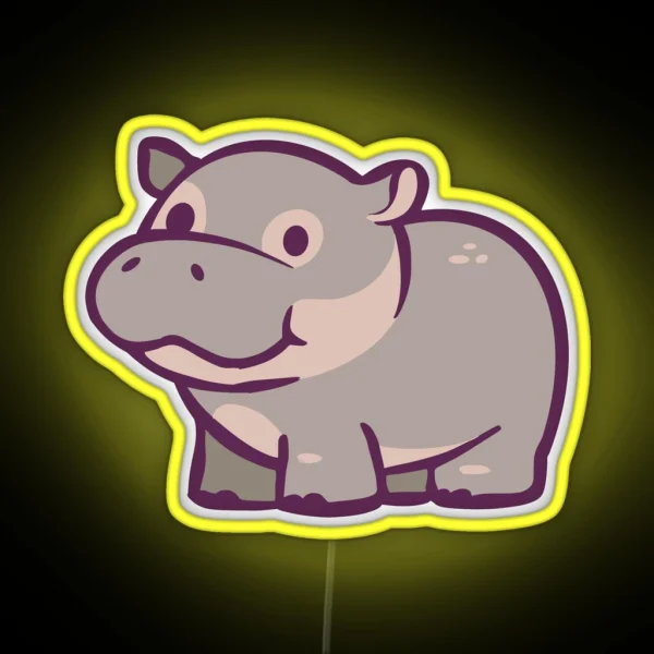 Hippo RGB Neon Sign