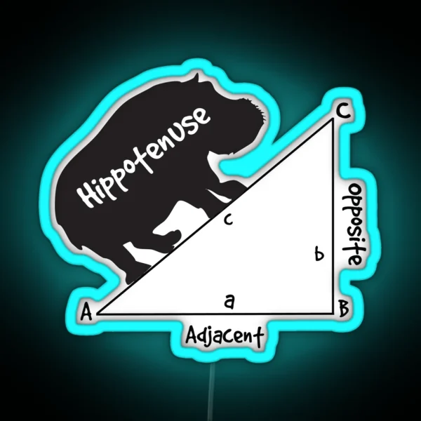 Hippotenuse Triangle RGB Neon Sign