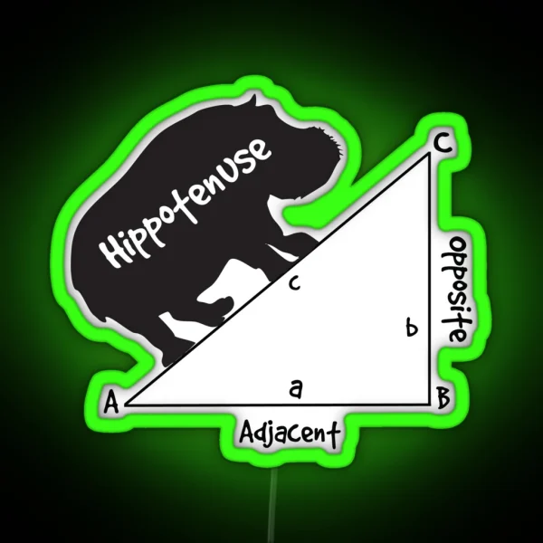 Hippotenuse Triangle RGB Neon Sign