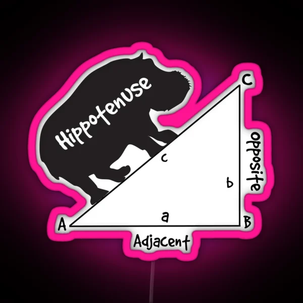 Hippotenuse Triangle RGB Neon Sign