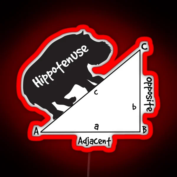 Hippotenuse Triangle RGB Neon Sign