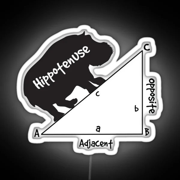 Hippotenuse Triangle RGB Neon Sign
