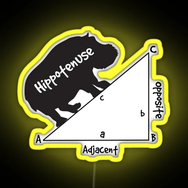 Hippotenuse Triangle RGB Neon Sign