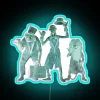 Glowing Neon Hitchhiking Ghosts Sign for Thrilling Retro Gaming Decorations Online