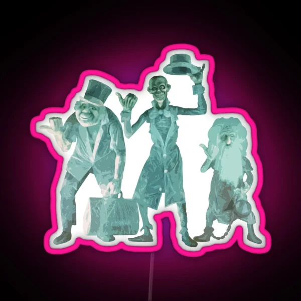 Hitchhiking Ghosts RGB Neon Sign