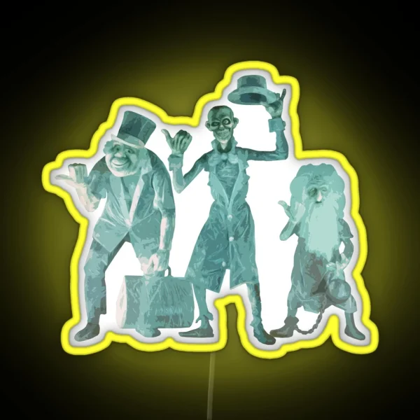Hitchhiking Ghosts RGB Neon Sign