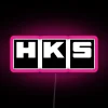 Eye-catching HKS brand black LED light with customizable RGB neon accents.