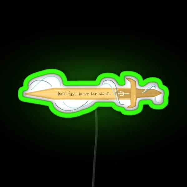 Hold Fast Brave The Storm Percy Jackson And RGB Neon Sign
