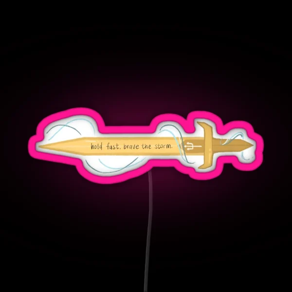 Hold Fast Brave The Storm Percy Jackson And RGB Neon Sign
