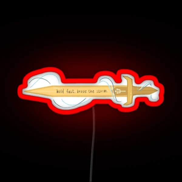 Hold Fast Brave The Storm Percy Jackson And RGB Neon Sign