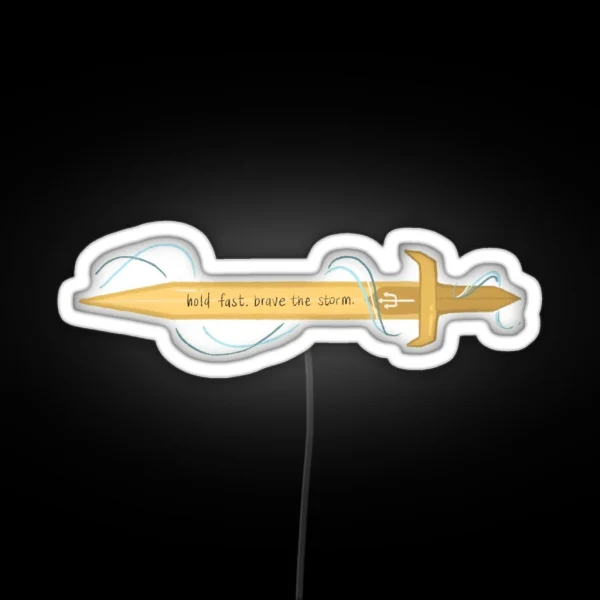 Hold Fast Brave The Storm Percy Jackson And RGB Neon Sign