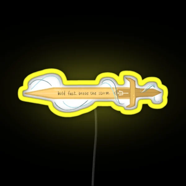 Hold Fast Brave The Storm Percy Jackson And RGB Neon Sign