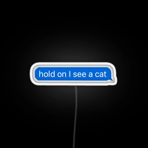 Hold On I See A Cat RGB Neon Sign