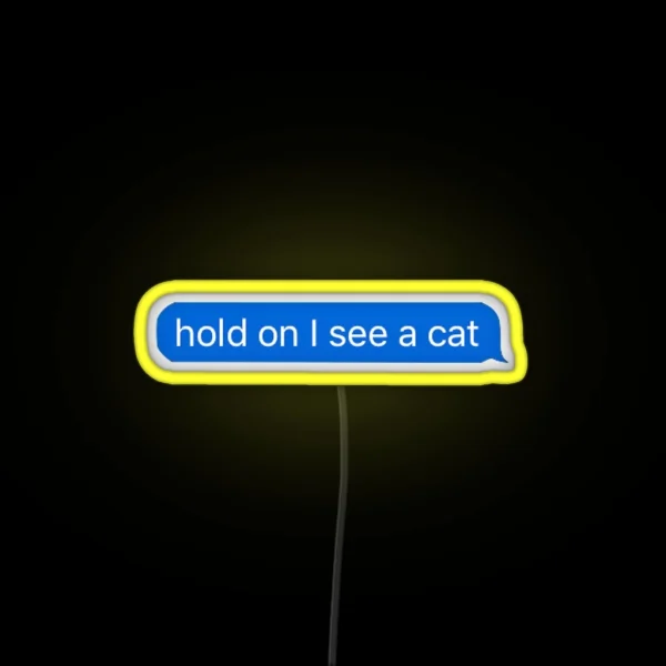 Hold On I See A Cat RGB Neon Sign