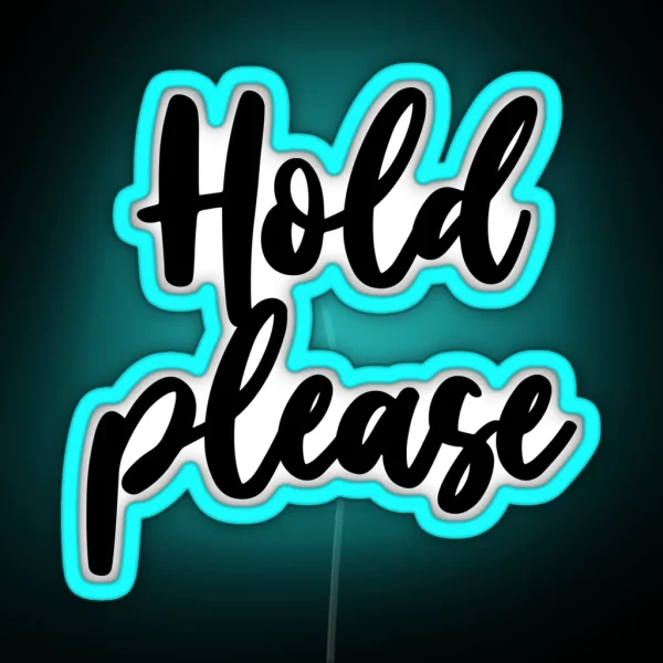 HOLD PLEASE RGB Neon Sign