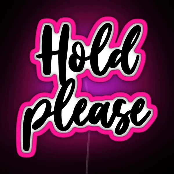 HOLD PLEASE RGB Neon Sign