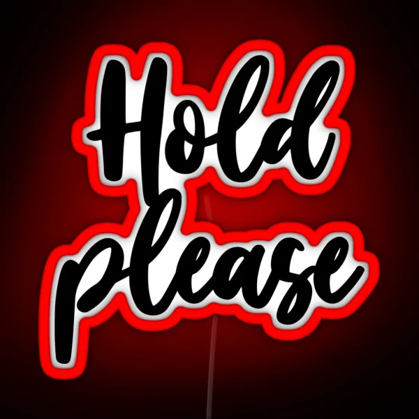 HOLD PLEASE RGB Neon Sign