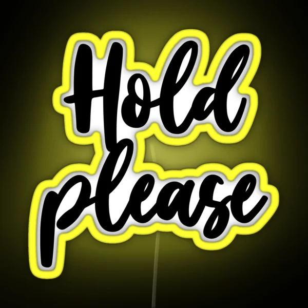 HOLD PLEASE RGB Neon Sign