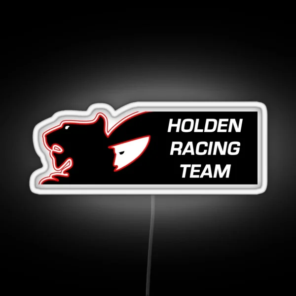 Holden Racing Team Vintage White RGB Neon Sign