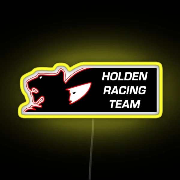 Holden Racing Team Vintage White RGB Neon Sign