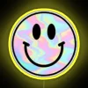 Vibrant RGB LED Holographic Display Neon Sign with Smiling Design