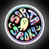 Neon Holographic Sign featuring Spooky RGB Colors and Artistic Designs