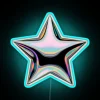 Glowing Holographic Effect with Color Changing RGB Neon Sign Illumination