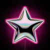 Vibrant holo effect RGB LED display wall art with starlights