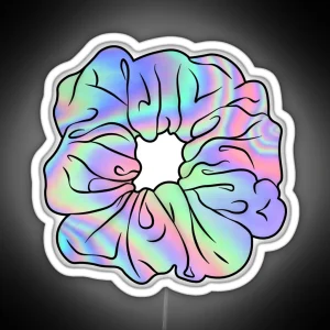 Holographic Hair Scrunchie RGB Neon Sign