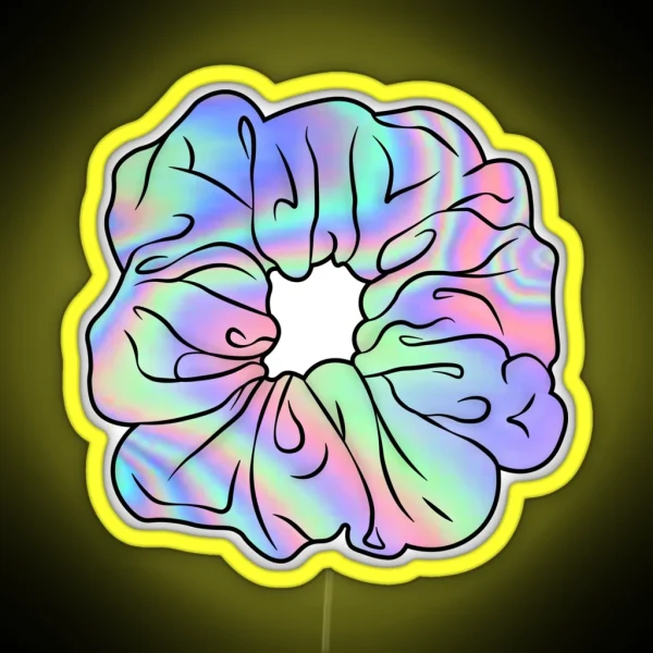 Holographic Hair Scrunchie RGB Neon Sign