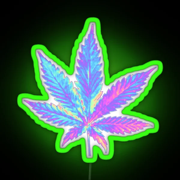 Holographic Weed RGB Neon Sign