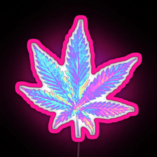 Holographic Weed RGB Neon Sign
