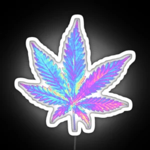 Holographic Weed RGB Neon Sign