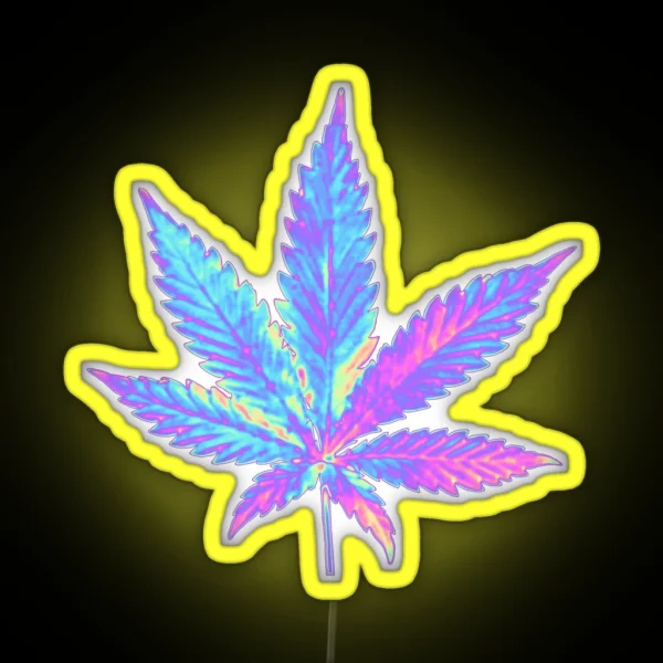 Holographic Weed RGB Neon Sign