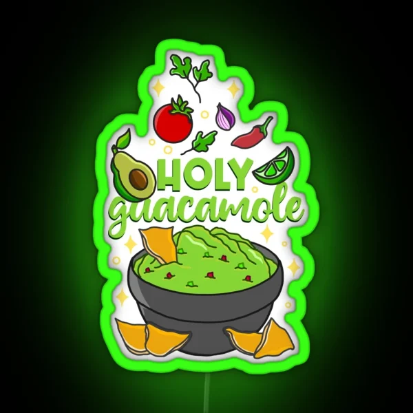 Holy Guacamole RGB Neon Sign