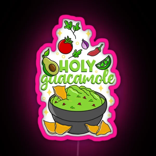 Holy Guacamole RGB Neon Sign