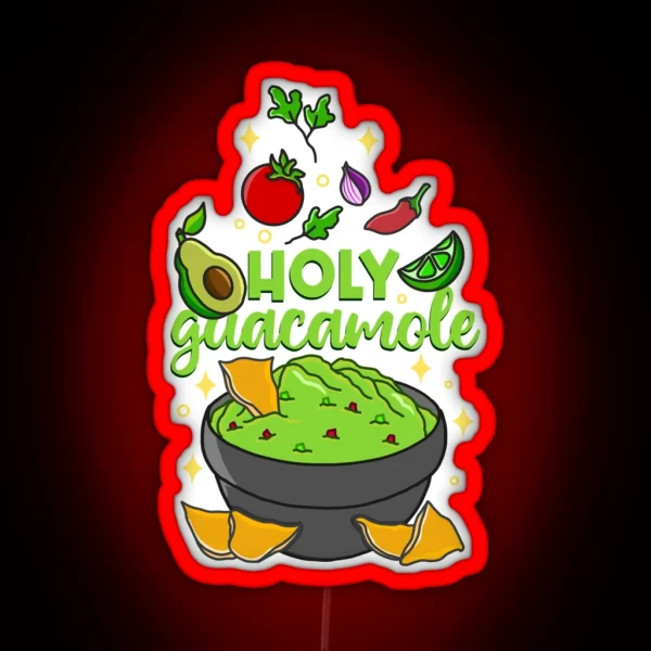 Holy Guacamole RGB Neon Sign