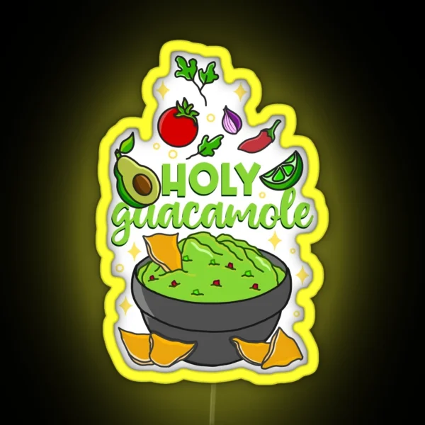 Holy Guacamole RGB Neon Sign